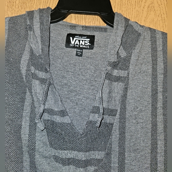 VANS gray striped hoodie size Medium - Picture 4 of 4